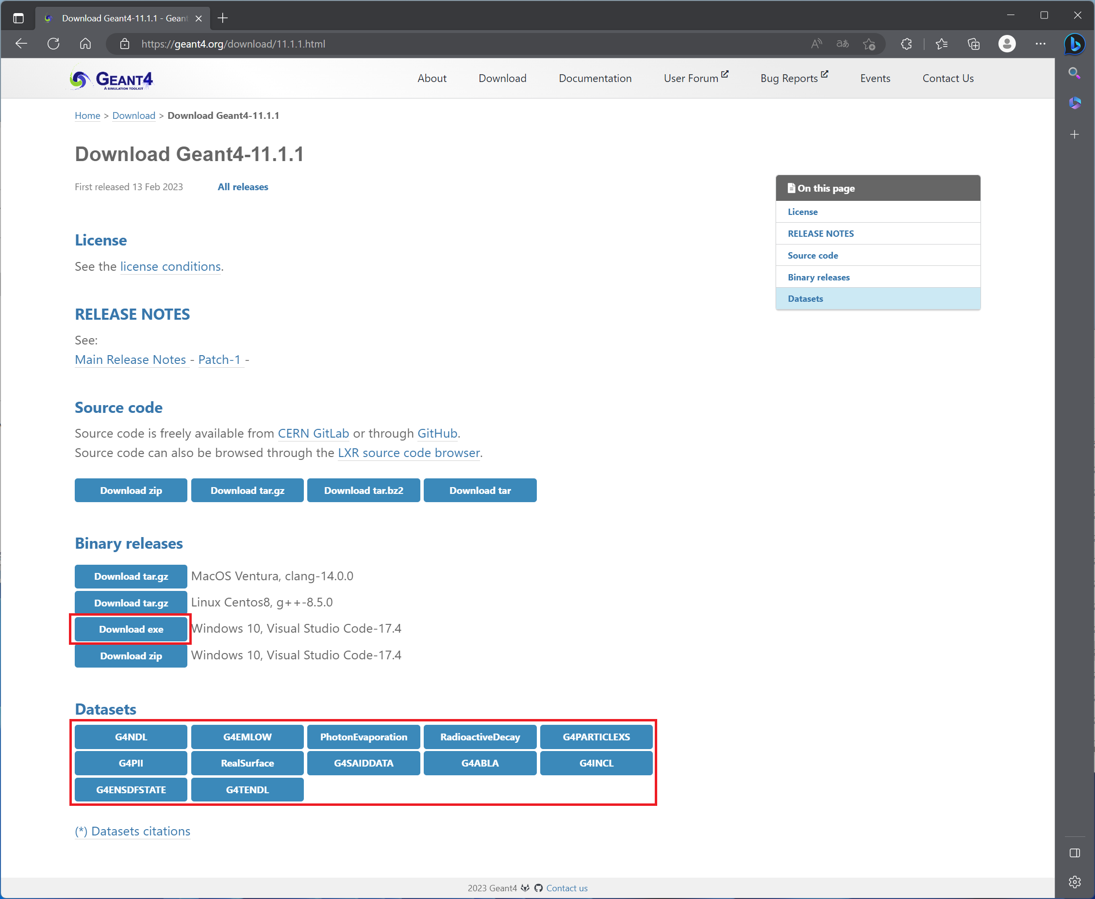 Geant4 Download
